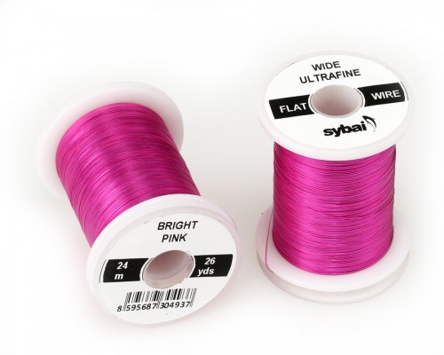 Flat Colour Wire, Ultrafine, Wide, Bright Pink